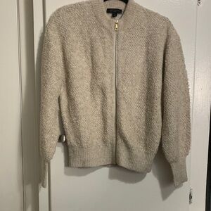 Ann Taylor Cream Textured Jacket